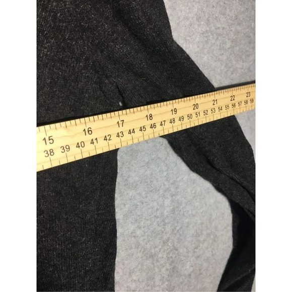 Womens Loft Top Peplum Style Grey Wool Blend Casual Long Sleeve Scoop Neck - Picture 2 of 4